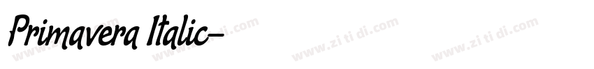 Primavera Italic字体转换